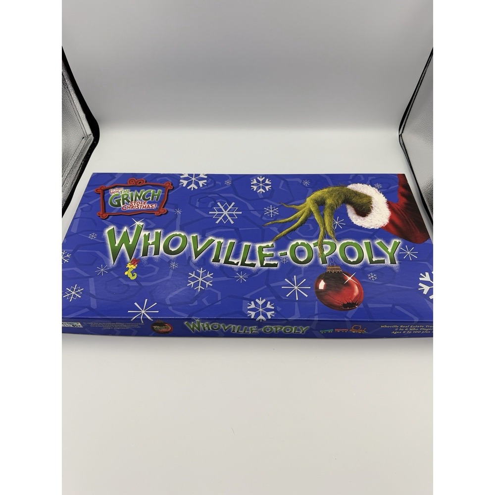 Whooville-Opoly How The Grinch Stole Christmas Monopoly Board Game 95% Complete
